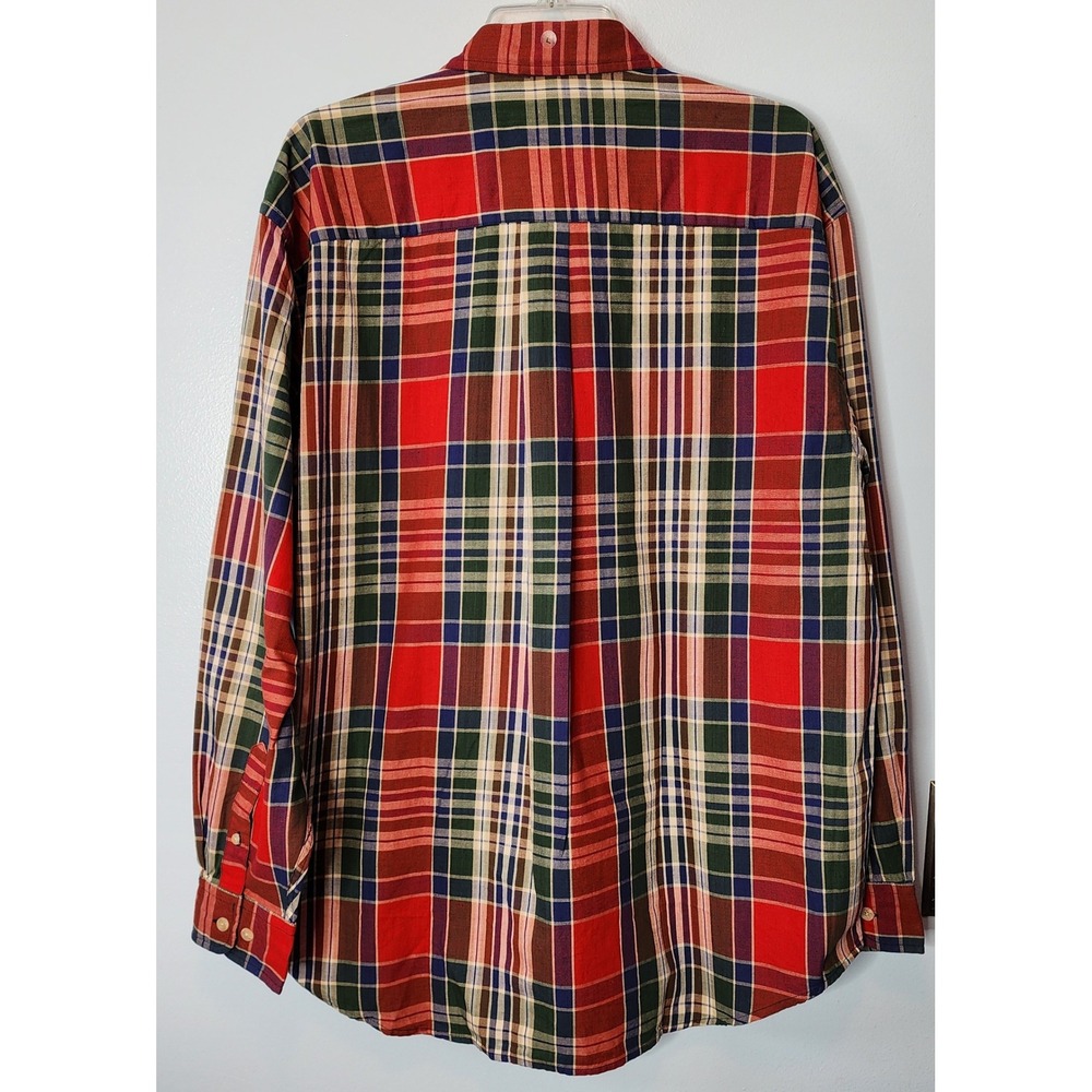 Vintage Dockers Plaid Button Down Shirt Mens Large Multicolor Long Sleeve NWT - Picture 5 of 12